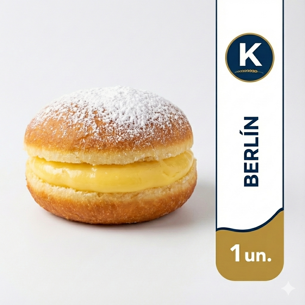 Berlín de Crema Pastelera Kofke | Azúcar Flor